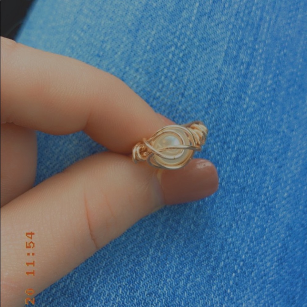 Handmade Wire Wrap Ring Birth Stone Good Luck - Picture 3 of 14